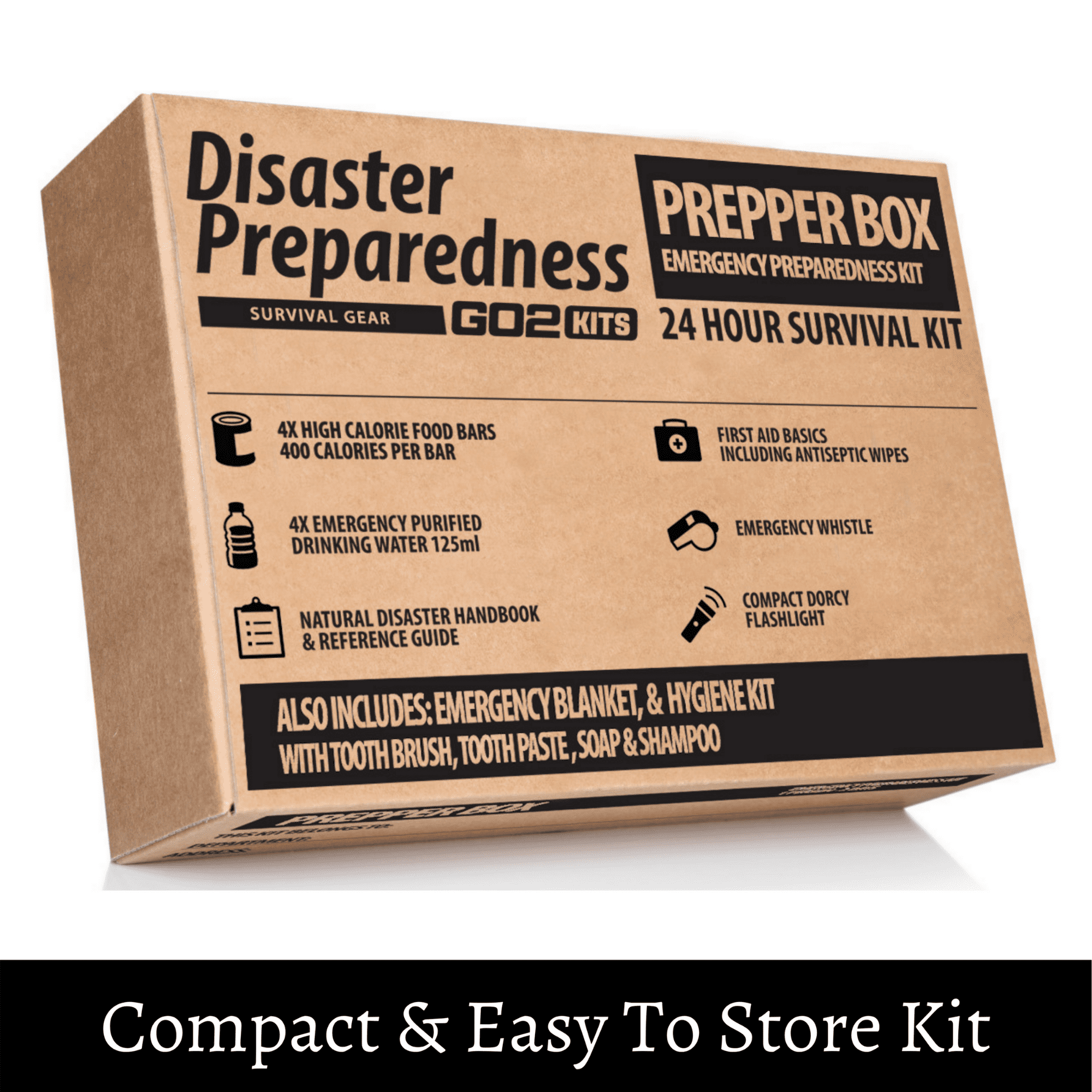Disaster Survival Kit with Food, Water & First Aid
