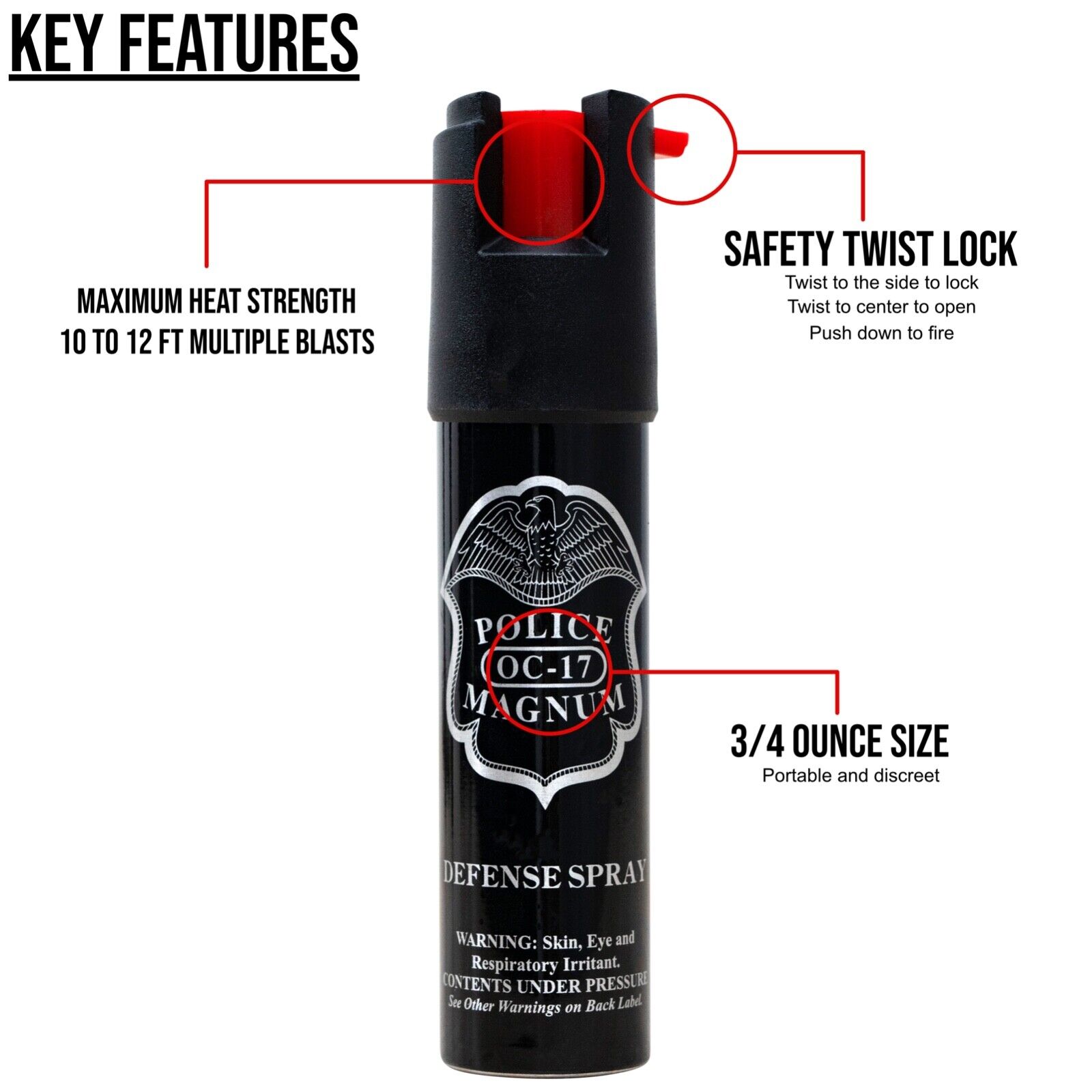 Police Magnum Pepper Spray Trio for Security