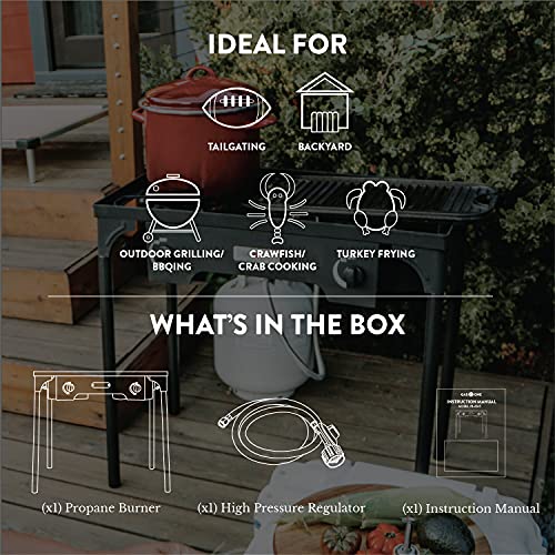 Portable Two-Burner Camping Stove with Adjustable Pressure