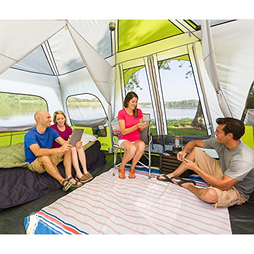 Large 12-Person Instant Cabin Tent | 3 Rooms