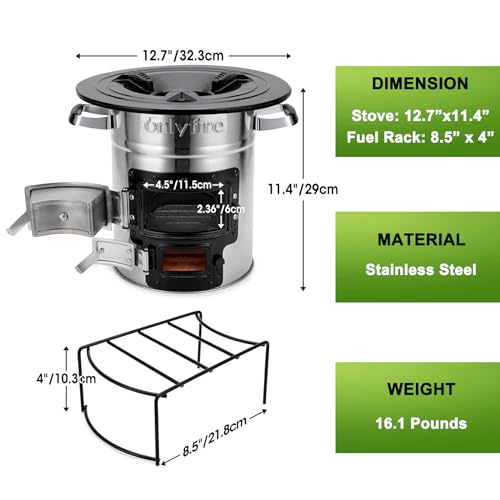 Onlyfire Outdoor Portable Rocket Camp Stove