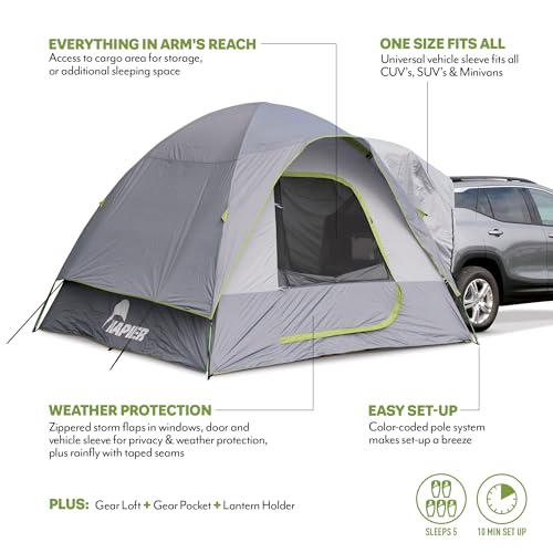 Napier SUV Tent | Universal Fit | Sleeps 5 | Grey/Green