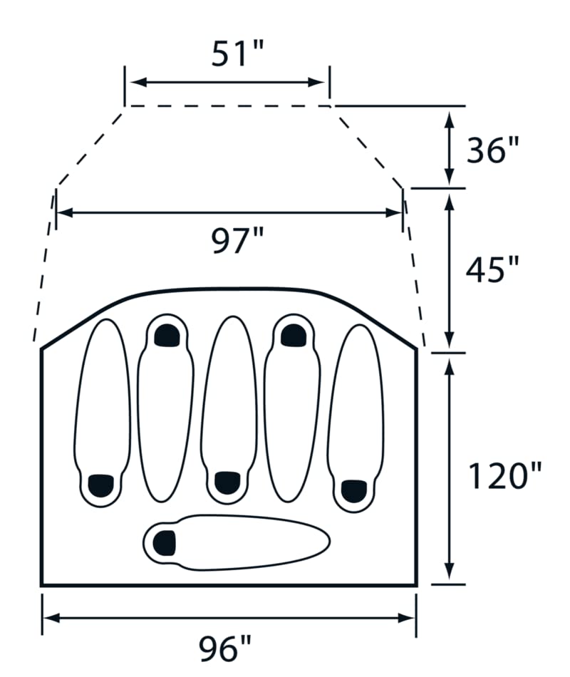 North Face Wawona 6 Tent - Agave/Asphalt, 6-Person