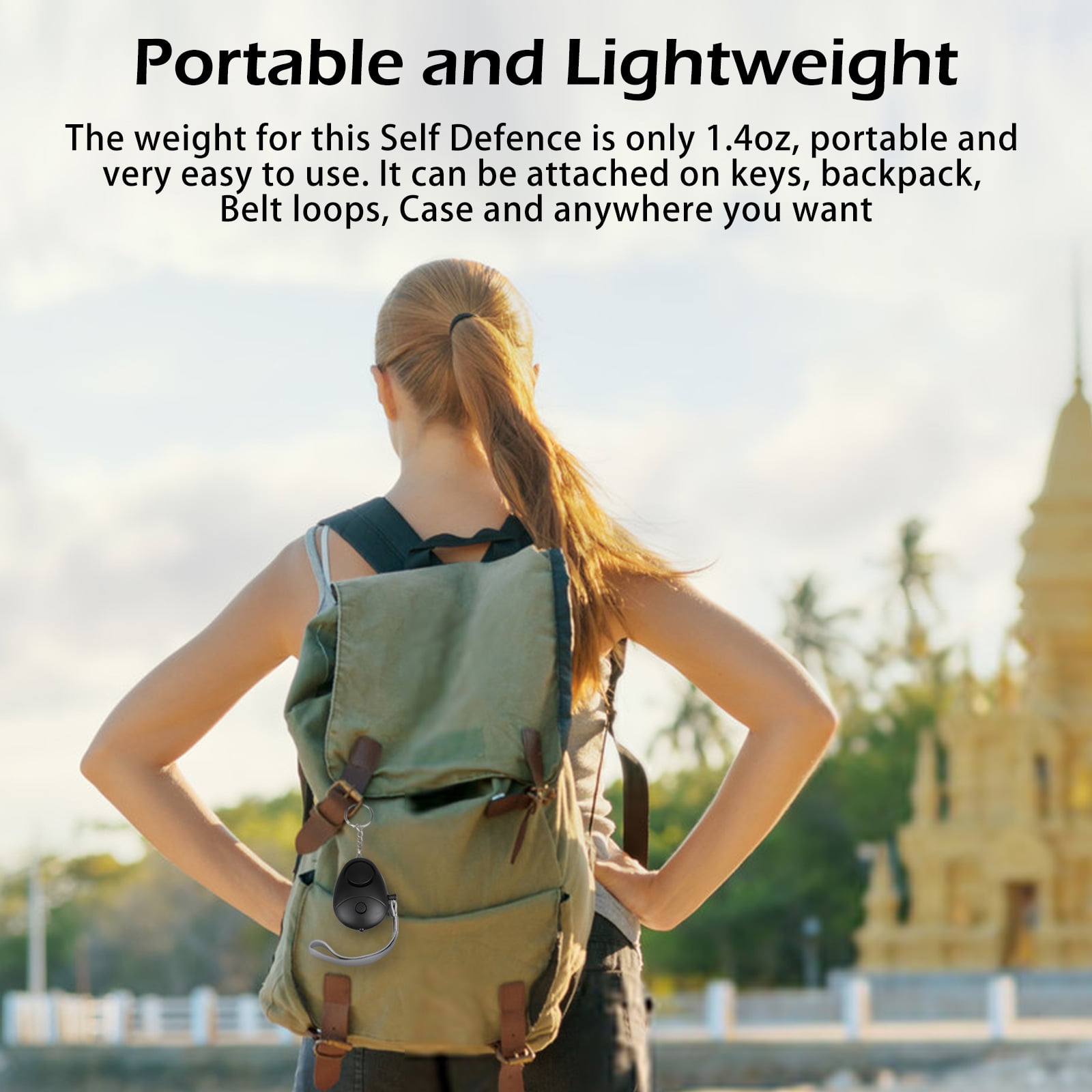 140DB Personal Alarm Keychain for Safety and Security