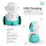 GILOBABY Robot Toys, Rechargeable Smart Talking Robots for Kids, Intelligent Robot with Voice Controlled Touch Sensor, Singing, Dancing, Recording, Repeat, Birthday Gifts for Boys Ages 6+ Years