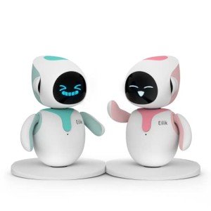 ENERGIZE LAB Eilik – Touch Interactive Toys, Cute Robot Pets with Abundant Emotions. Idle Animations&Mini-Games, Unique Gift for Girls & Boys. Support Update.(Blue + Pink Combination)