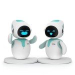 ENERGIZE LAB Eilik – Cute Robot Pets Toys with Abundant Emotions, Your Perfect Interactive Companion at Home or Workspace. Unique Gifts for Girls & Boys. (Blue Combination)