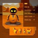 ENERGIZE LAB Eilik DQ - Touch Interactive Toys, Cute Robot Pets with Abundant Emotions. Idle Animations&Exclusive Mini-Games, Unique Gift for Girls & Boys. Support Update.(Special Version)