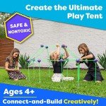 Glow Fort Building Kit for Kids - 81 Pieces