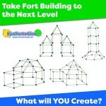 Glow Fort Building Kit for Kids - 81 Pieces