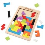 Coogam 40-Piece Wooden Tangram Puzzle Game