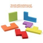 Coogam 40-Piece Wooden Tangram Puzzle Game
