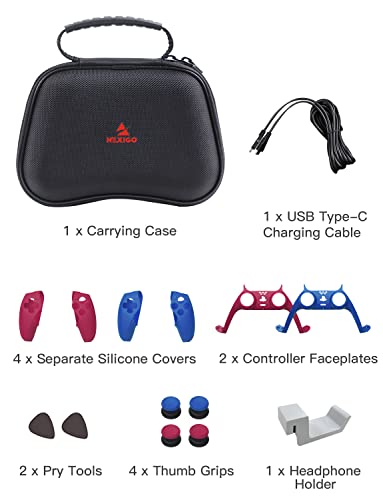 NexiGo 13-in-1 PS5 Accessory Set (Black)