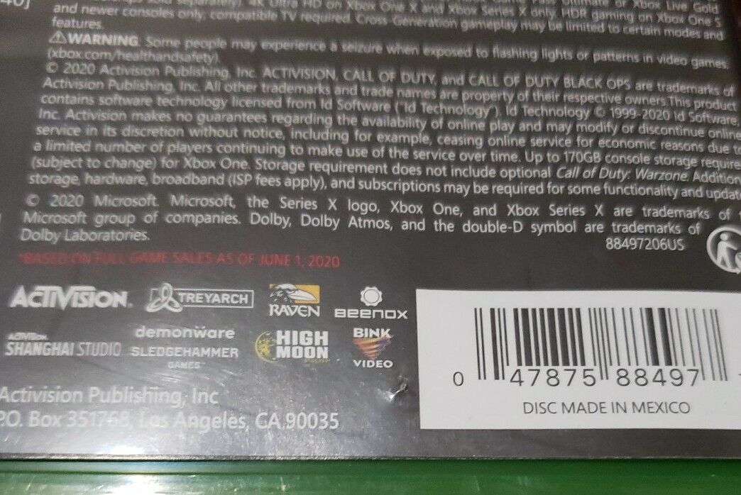 Call of Duty: Black Ops Cold War - Xbox X