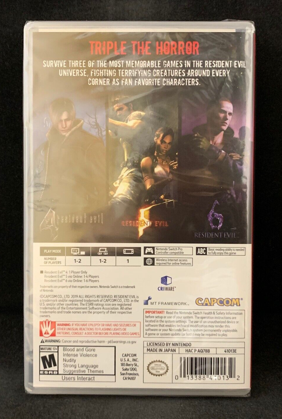 Resident Evil Triple Pack (Nintendo Switch) BRAND NEW