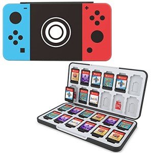 HEIYING Switch Game Card Case for Nintendo Switch & OLED & Lite,Custom Pattern Memory Storage Holder with 24 Game Card Slots and 24 Micro SD Cards Slots