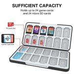 HEIYING Switch Game Card Case for Nintendo Switch & OLED & Lite,Custom Pattern Memory Storage Holder with 24 Game Card Slots and 24 Micro SD Cards Slots