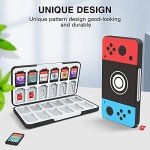HEIYING Switch Game Card Case for Nintendo Switch & OLED & Lite,Custom Pattern Memory Storage Holder with 24 Game Card Slots and 24 Micro SD Cards Slots