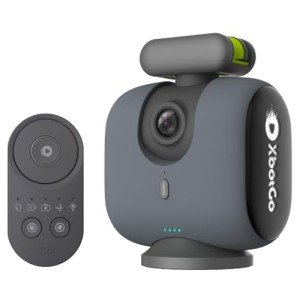 XbotGo Chameleon AI Powered Sports Action Camera, Sports Gimbal Tracking System with Team and Player Tracking, COMS 4K Video, 360° Rotation, 120° FOV, Live Streaming (Lava Graphite)