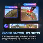 Insta360 X4 Creator Bundle - 8K Waterproof 360 Action Camera, 4K Wide-Angle Video, Invisible Selfie Stick, Removable Lens Guards, 135 Min Battery Life, AI Editing, Stabilization, for Sports, Travel