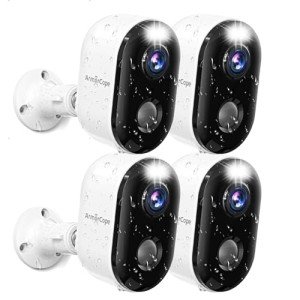 Armorcope Security Cameras Wireless Outdoor, Battery Powered 2k Color Night Vision, AI Motion Detection, IP66 Weatherproof, 2-Way Talk, SD/Cloud Storage, 2.4Ghz WiFi Cameras for Home Security