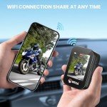 asika 4K Ultra HD Action Camera with Touch Screen-Waterproof Sports Camera,6-Axis Gyro Stabilization,145° Wide-Angle,Loop Recording for Vlogging,Cycling,Motorcycle(Supports Time-Lapse/Pre-Record)