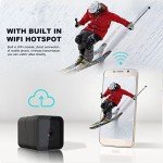 Action Camera, 1080P HD Mini Portable Sports Camera, Hotspot Action Camera with Microphone, 256G Memory Card Expand Battery Powered USB Charging, for Outdoor