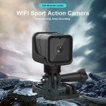 Action Camera, 1080P HD Mini Portable Sports Camera, Hotspot Action Camera with Microphone, 256G Memory Card Expand Battery Powered USB Charging, for Outdoor