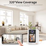 VSTARCAM Video Call Security Camera Indoor with 2.4 inch HD Screen,Baby Camera Monitor,Video Baby Monitor,One-Touch Call,Warm Light,360° PTZ, AI Detection,Plug in&Battery Powered,SD/Cloud Storage