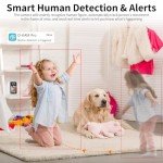 VSTARCAM Video Call Security Camera Indoor with 2.4 inch HD Screen,Baby Camera Monitor,Video Baby Monitor,One-Touch Call,Warm Light,360° PTZ, AI Detection,Plug in&Battery Powered,SD/Cloud Storage