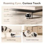Enabot EBO ROLA Mini 2K Camera Robot: Movable Pet Camera Battery-Powered with Phone App, Indoor Cam w/One-Touch Call, 2-Way Talk, Night Vision, Motion Detection, Video Recording