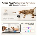 Enabot EBO ROLA Mini 2K Camera Robot: Movable Pet Camera Battery-Powered with Phone App, Indoor Cam w/One-Touch Call, 2-Way Talk, Night Vision, Motion Detection, Video Recording