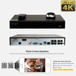 GW 4K (3840x2160 @30fps Real-time) 8 Channel Security Camera System with 4 8MP AI Facial Recognition/Human/Vehicle Detection 5X Optical Motorized Zoom PoE IP Dome Cameras