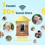 NETVUE Birdfy AI Smart Bird Feeder with Camera Solar Powered, AI Auto Capture Each Bird Come & Identify 6000+ Bird Species, Cloud Storage & Birdwatching On Live, Ideal Present(Yellow)