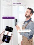 SUNNYJANE Silver Wireless 1080p Video Doorbell Camera, AI Human Detection, Live View, 2-Way Audio Included Chime, 2.4G Wi-Fi, Night Vision, Cloud Storage, Indoor/Outdoor Surveillance Cam