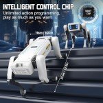Petma Robot Dog, AI Smart Pet, Will Dance and Kungfu, with Voice/APP/Remote Control, Support Action Programming, Ideal Gift for Kids 8-12