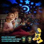 Robot Toys for Boys Girl, Rechargeable Remote Control Robot with Star Projector, Auto-Demonstration, Gesture Sensing, Dance Moves, Music, Kids Toy Robot Gifts for 3,4,5,6 7 8 year old(Yellow)