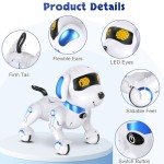 MindPal Robot Dog Remote Control Robot Toys with Sing Dance, Easter Toy Kids Robot Toy, 17 Functions Dog E Interactive Robot Dog for 6+, Programmable Smart Interactive Robotic Pets