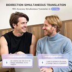 OEQ AI Translator Earbuds Real Time with Charging Case Powered by ChatGPT,3 in 1 Language Translator Device with 100+Language Real Time Two Way for iOS and Android,Ideal for Travel/Business,Black