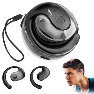 Translation Earbuds Real Time, Ai Translator Earbuds Bluetooth Wireless - Supports 144+ Languages, Over-Ear AI Headphones for iOS and Android, Ideal for Travel and Business (Black)