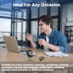 Translation Earbuds Real Time, Ai Translator Earbuds Bluetooth Wireless - Supports 144+ Languages, Over-Ear AI Headphones for iOS and Android, Ideal for Travel and Business (Black)