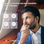 OEQ AI Translator Earbuds Real Time with Charging Case Powered by ChatGPT,3 in 1 Language Translator Device with 100+Language Real Time Two Way for iOS and Android,Ideal for Travel/Business,Black