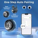 Translation Earbuds Real Time, Ai Translator Earbuds Bluetooth Wireless - Supports 144+ Languages, Over-Ear AI Headphones for iOS and Android, Ideal for Travel and Business (Black)