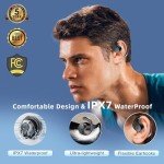Translation Earbuds Real Time, Ai Translator Earbuds Bluetooth Wireless - Supports 144+ Languages, Over-Ear AI Headphones for iOS and Android, Ideal for Travel and Business (Black)