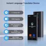 Language Translator Device 2025, 139 Languages AI Offline/Group/Phone Translation Device Two Way Real-Time Voice Translator Device with 5.5" Screen,Upgraded Chip for Travel Business Learning (Black)