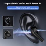 Ai Translation Earbuds Real Time 144-Language Translator Earbuds with Accent Support and 8-Language Offline Translator Device Two Way Translation Headphones for Language Learning Travel Business Black