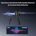 Ai Translation Earbuds Real Time 144-Language Translator Earbuds with Accent Support and 8-Language Offline Translator Device Two Way Translation Headphones for Language Learning Travel Business Black