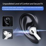 AI Language Translator Earbuds,144 Languages Bluetooth Translator Device and Accents 8 Offline Language Translation, Two-Way Translator Earphones for Language Learning/Travel/Business (White)