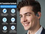 Ai Translation Earbuds Real Time Translator Headphones 144 Languages Audifonos Traductores Inglés Español, Open Ear Translating Wireless Earphones Perfect for Travel, Business & Language Learning