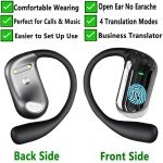 Ai Translation Earbuds Real Time Translator Headphones 144 Languages Audifonos Traductores Inglés Español, Open Ear Translating Wireless Earphones Perfect for Travel, Business & Language Learning